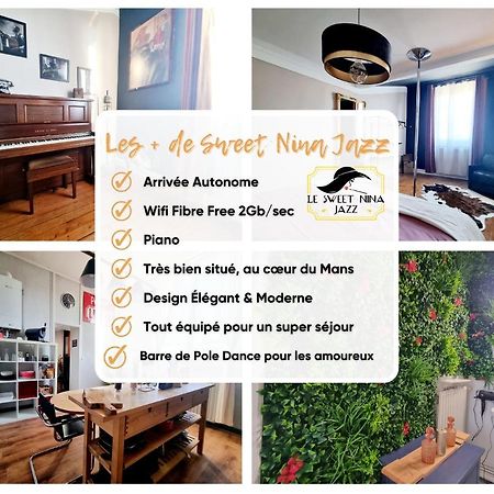 Sweet Nina Jazz Appartement Pour 5 Voyageurs, Situe A La Place De La Republique, Avec Parking Et Lit Queen Size Льо Ман Екстериор снимка